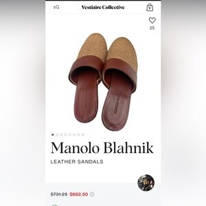 Manolo Blahnik LEATHER SANDALS